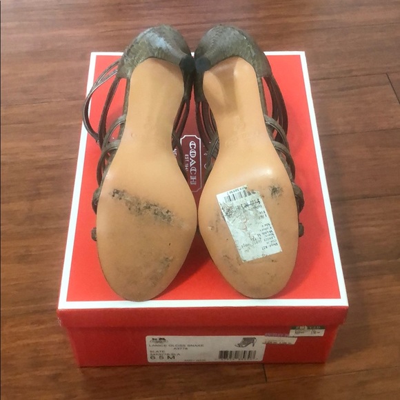COACH LANICE GLOSS SNAKE HEEL 6.5M - Picture 2 of 2